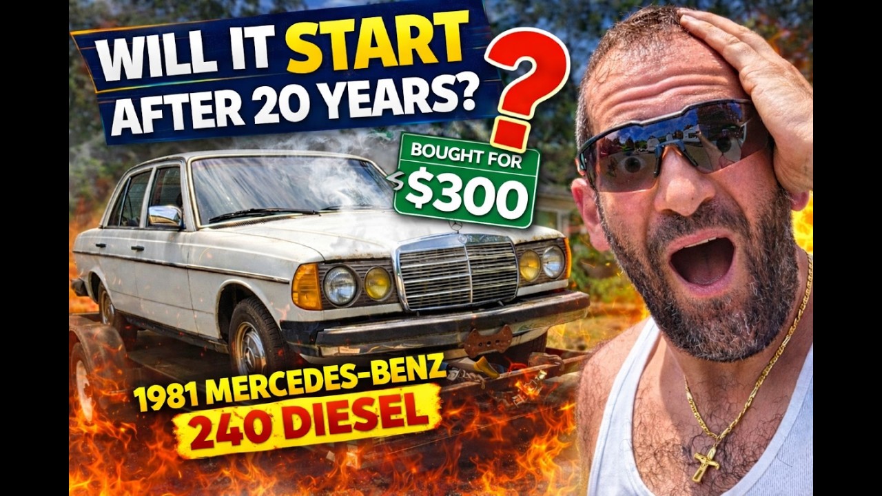 PAID $300 for 1981 Mercedes Benz 240D W123!! FIRST START in 20 YEARS!! Full Video Episode 4