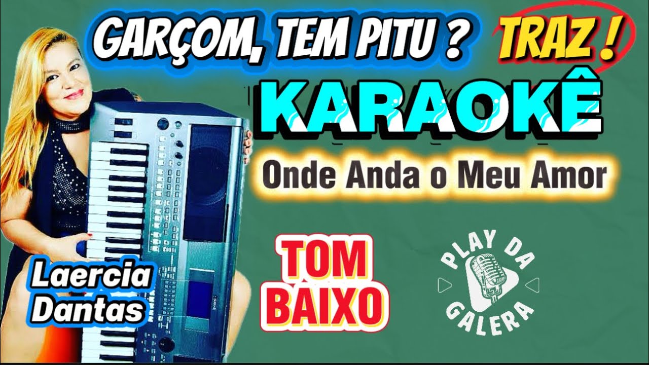 KARAOKÊ DA MÚSICA ONDE ANDA O MEU AMOR  ( Versão ) LAERCIA DANTAS ( TOM BAIXO ) playback com letra 