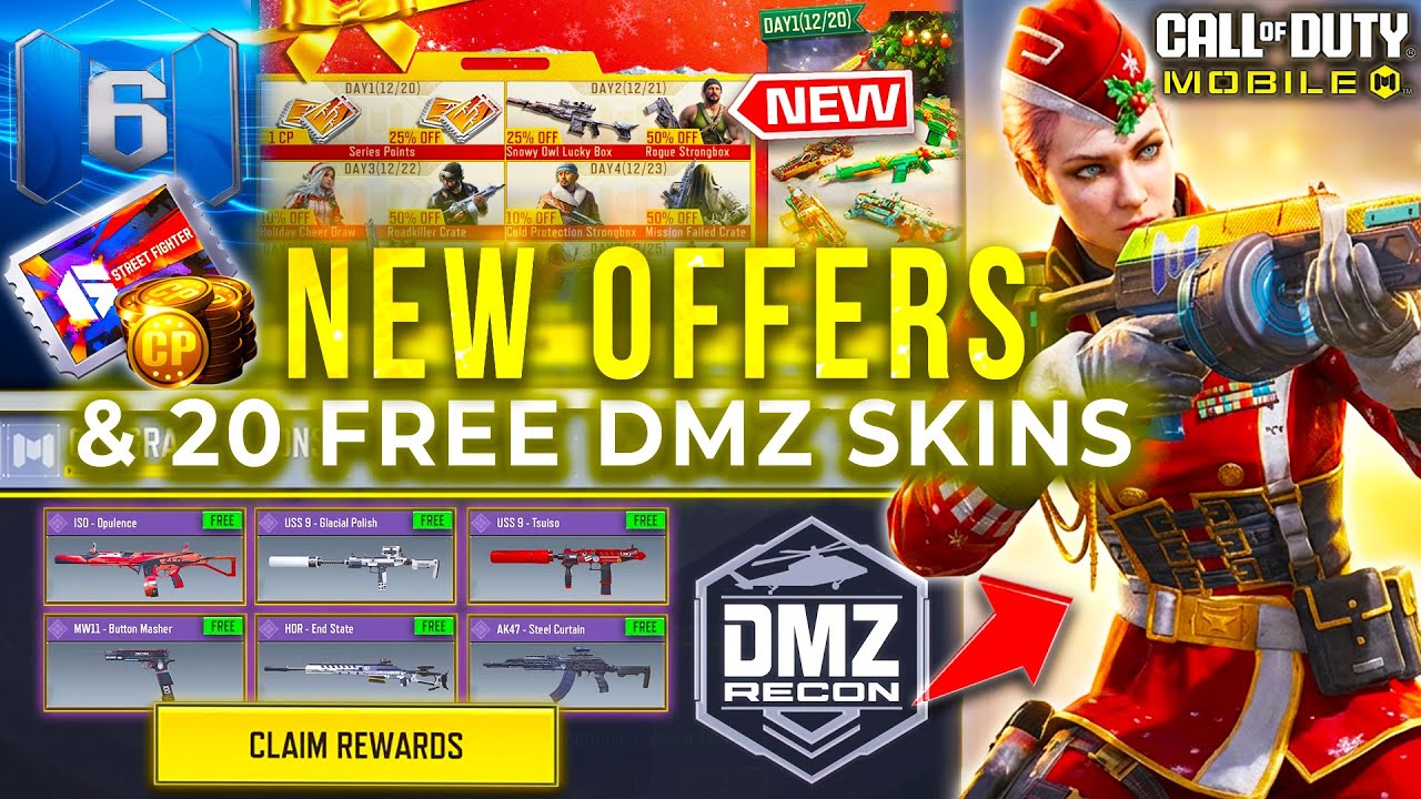 20 FREE Skins | Holiday Offers | Street Fighter Points | DMZ | Season 11 Update | COD Mobile | CODM