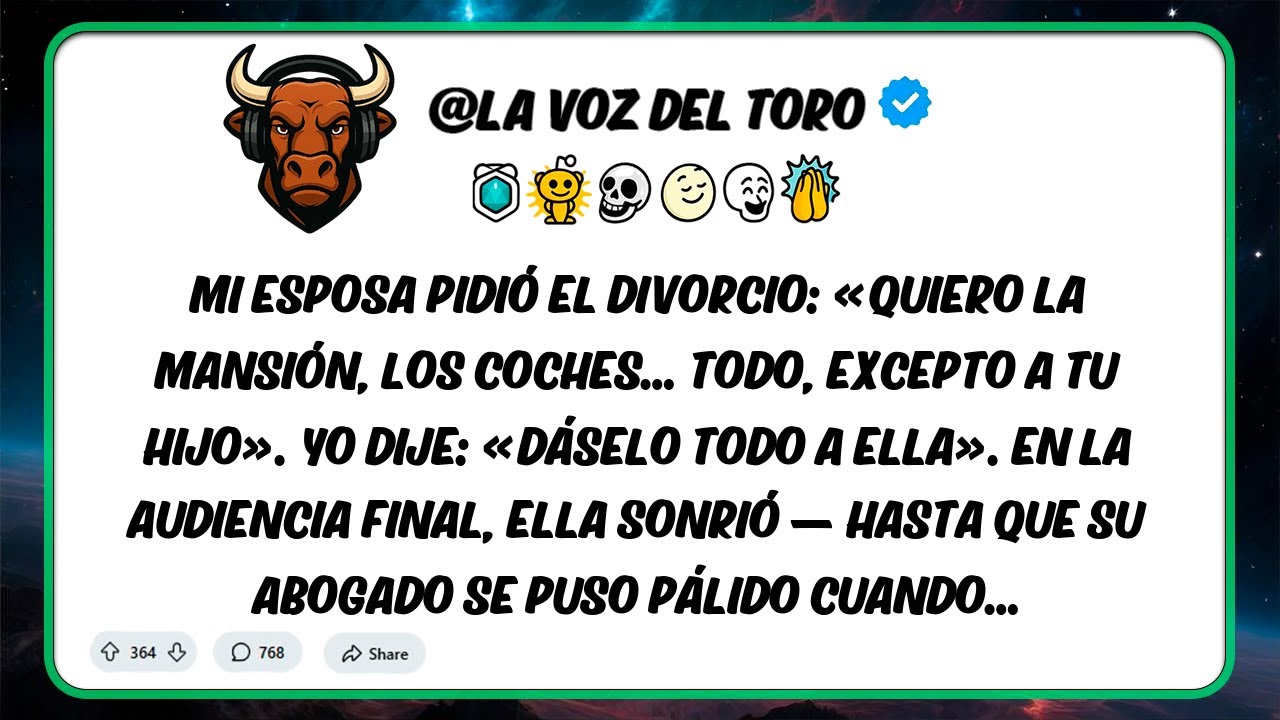 Mi esposa pidió el divorcio: «¡Quiero la mansión, los coches, todo… excepto a tu hijo!»