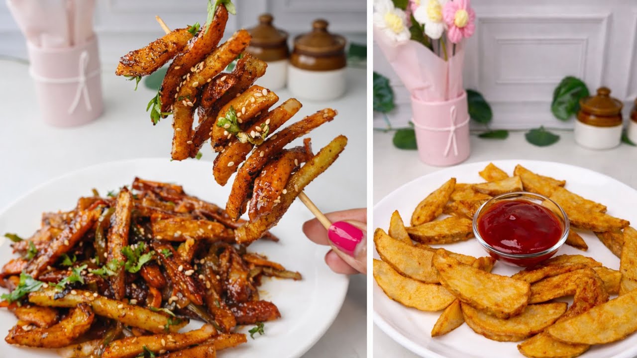 2 Easy Potato Recipes|Crispy Potato Snacks in 5 min|घर पर टेस्टी नैक्स रेसिपी|#explore #potatosnacks