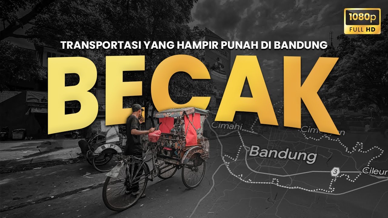 TRANSPORTASI LANGKA DI BANDUNG‼️ Naik BECAK Sebelum Punah!