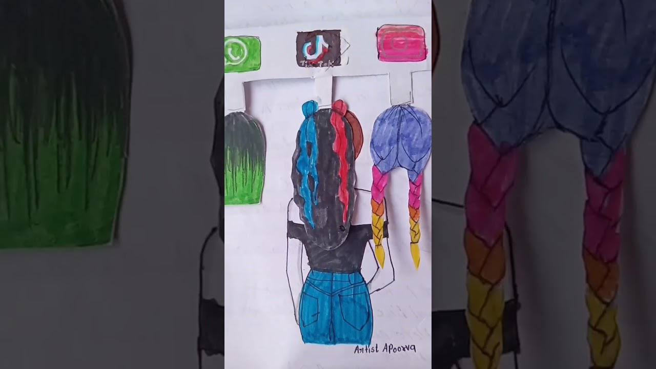 which one is your favorite hair style?# short #youtubeshorts #art # Artist Apoorva