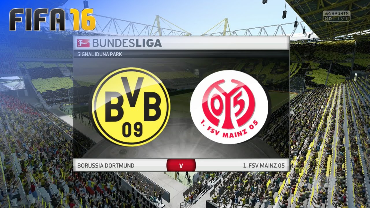 FIFA 16 - Borussia Dortmund vs. FSV Mainz 05 @ Signal Iduna Park (Season '16/'17)
