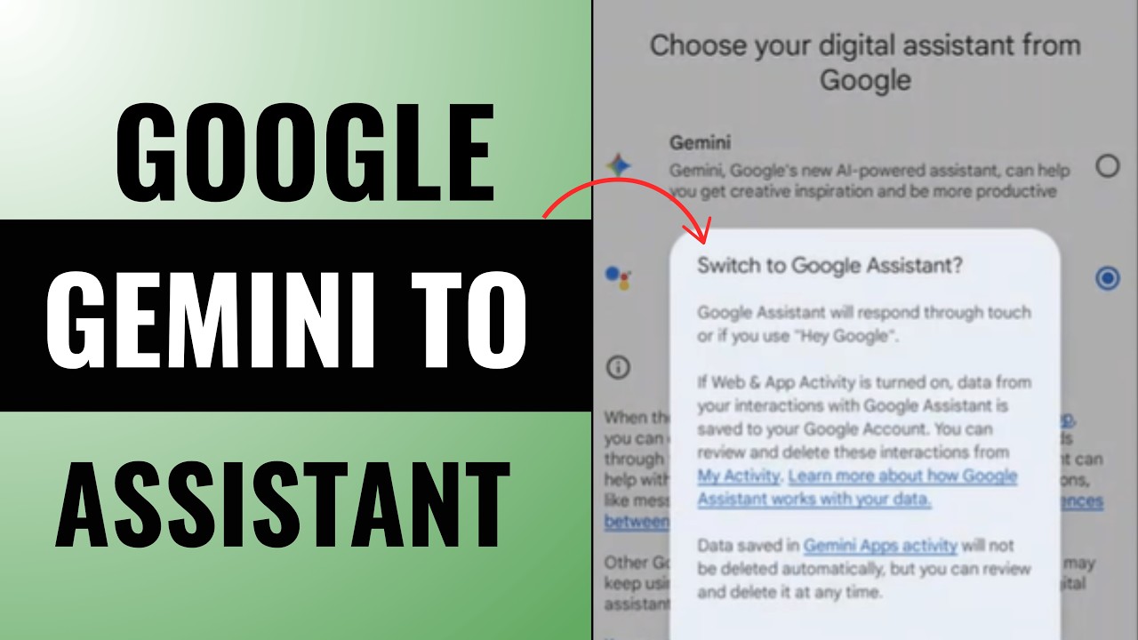 Как переключиться с Google Gemini обратно на Google Ассистента в качестве ассистента по умолчанию