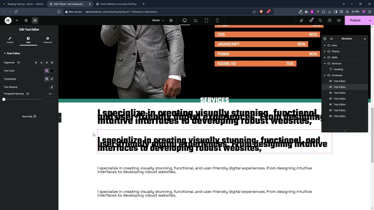 18.2.4 Portfolio Website   Fixing Heading Line Heights