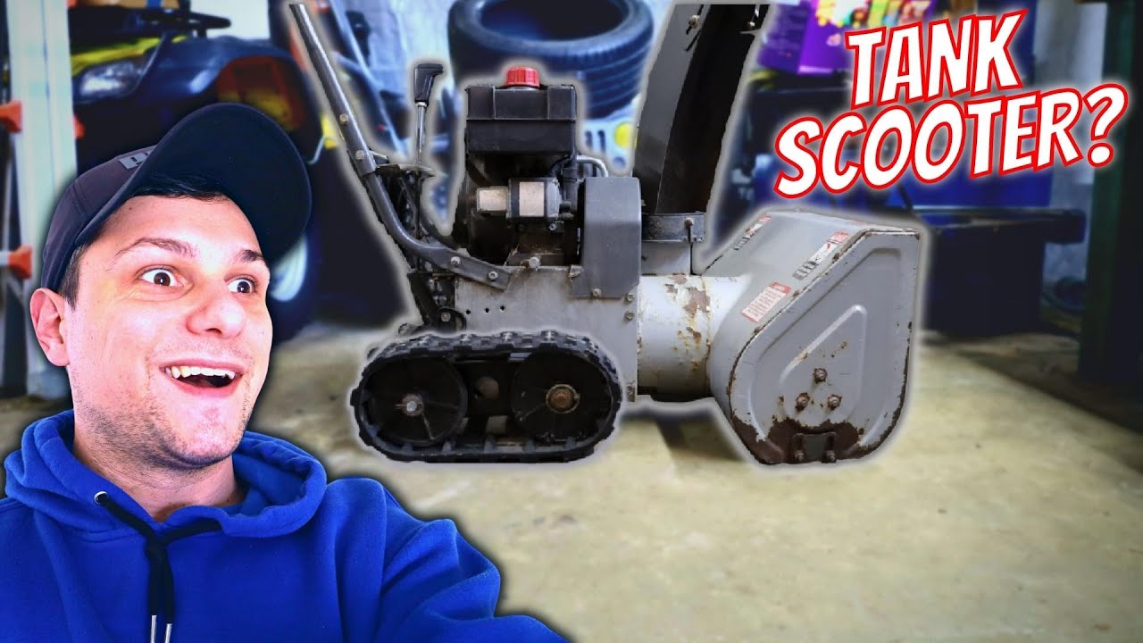Building an off road Tracked Scooter with an old snow blower!