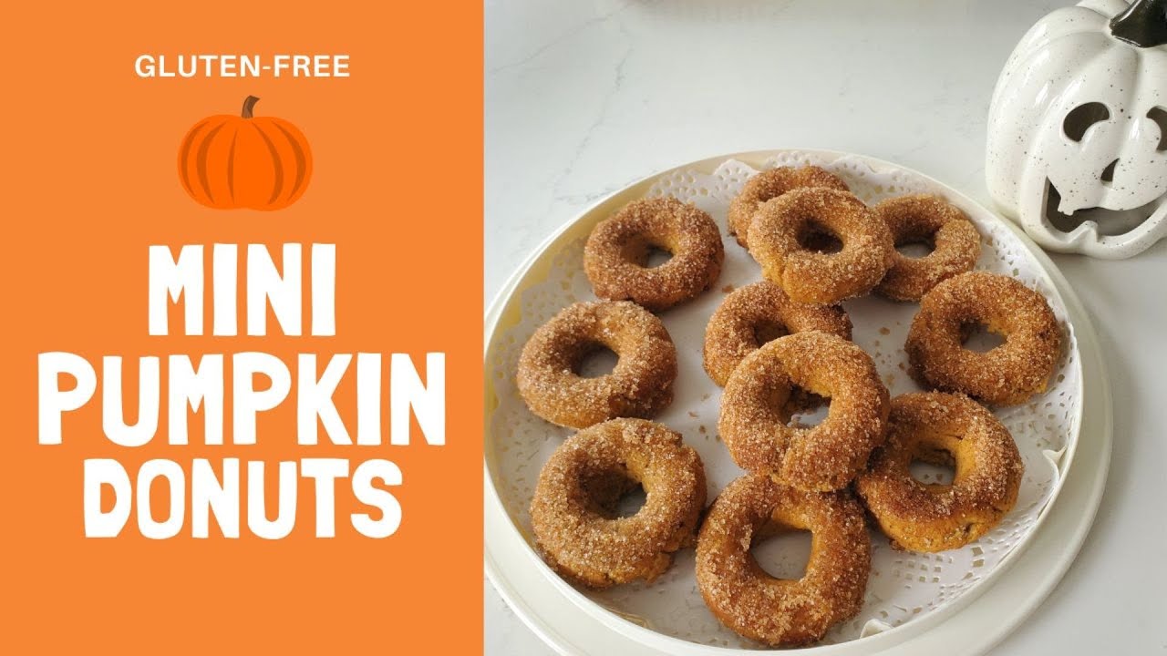 Mini Pumpkin Cinnamon Sugar Donuts | Gluten-Free & Tasty!🎃