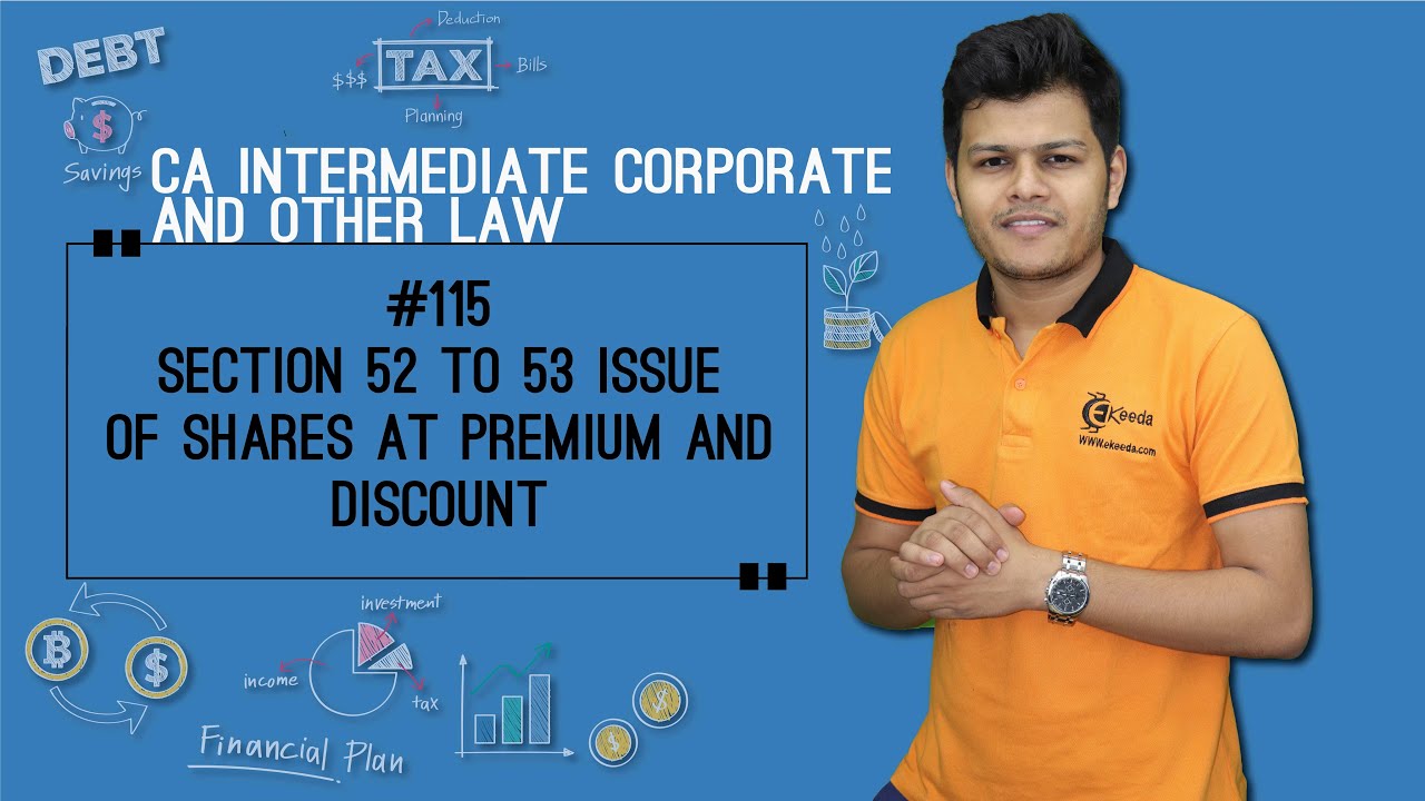 Section 52 to 53 Issue of Shares at Premium and Discount - Share Capital and Debentures