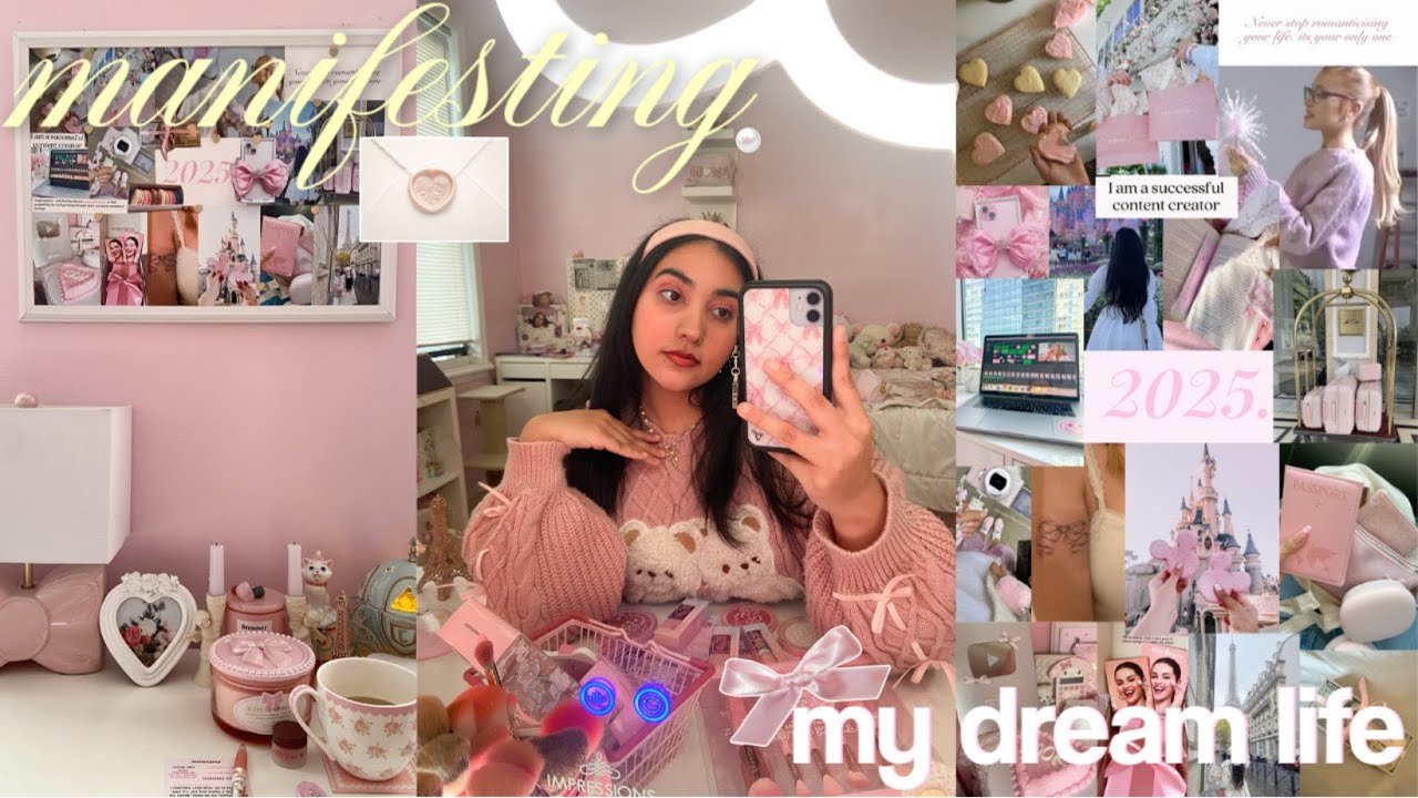 manifesting my dream life ୨୧ ｡*ﾟ creating my 2025 vision board & goal setting ❤︎