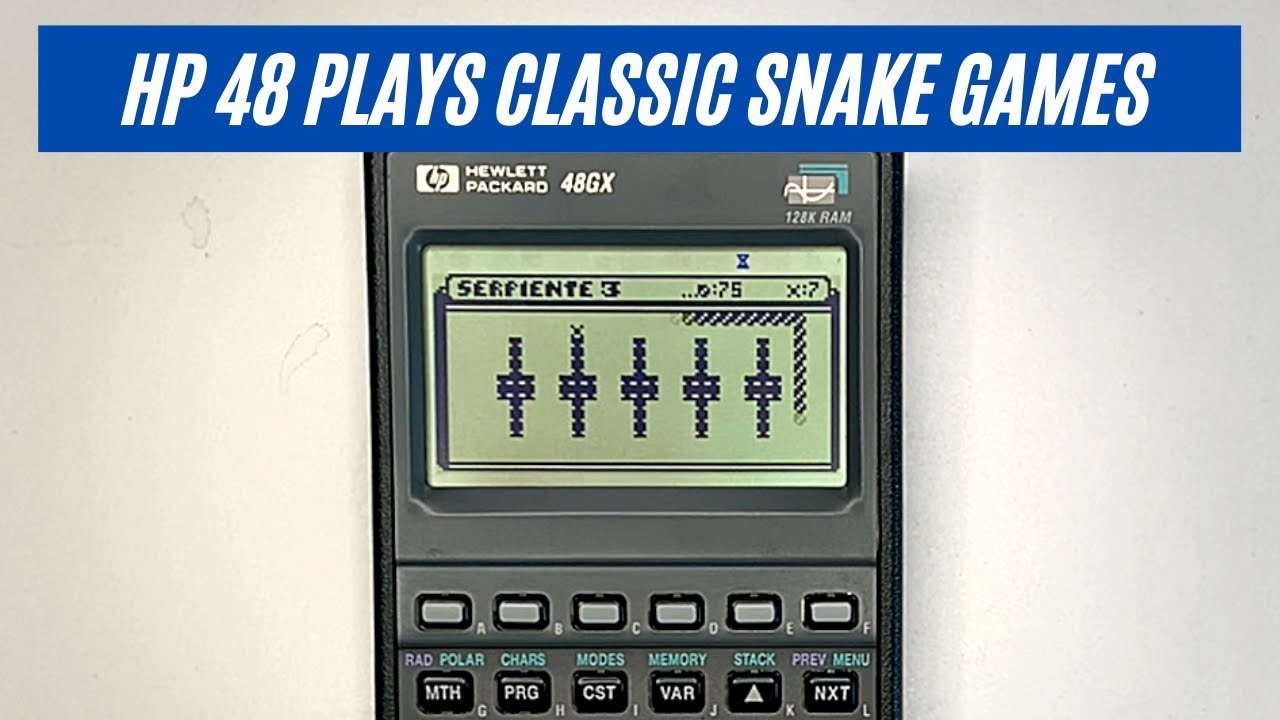 HP 48 Three Versions of Classic Snake Game