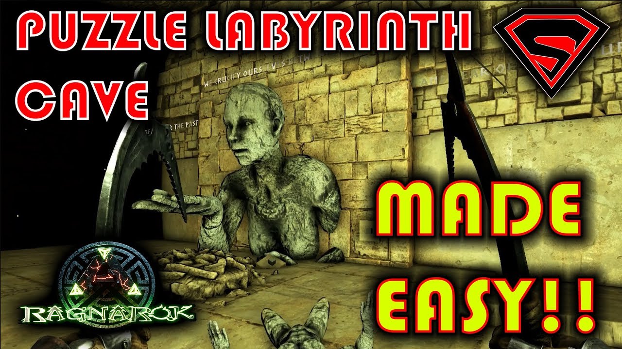 ARK RAGNAROK PUZZLE LABYRINTH CAVE - LABYRINTH PUZZLE CAVE PASSWORD &  EASIEST WAY TO DO IT