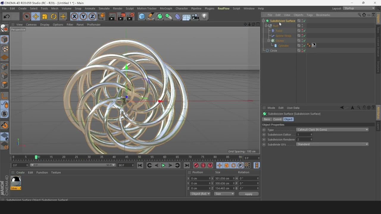 How to create abstract animation in Cinema 4D tutorial