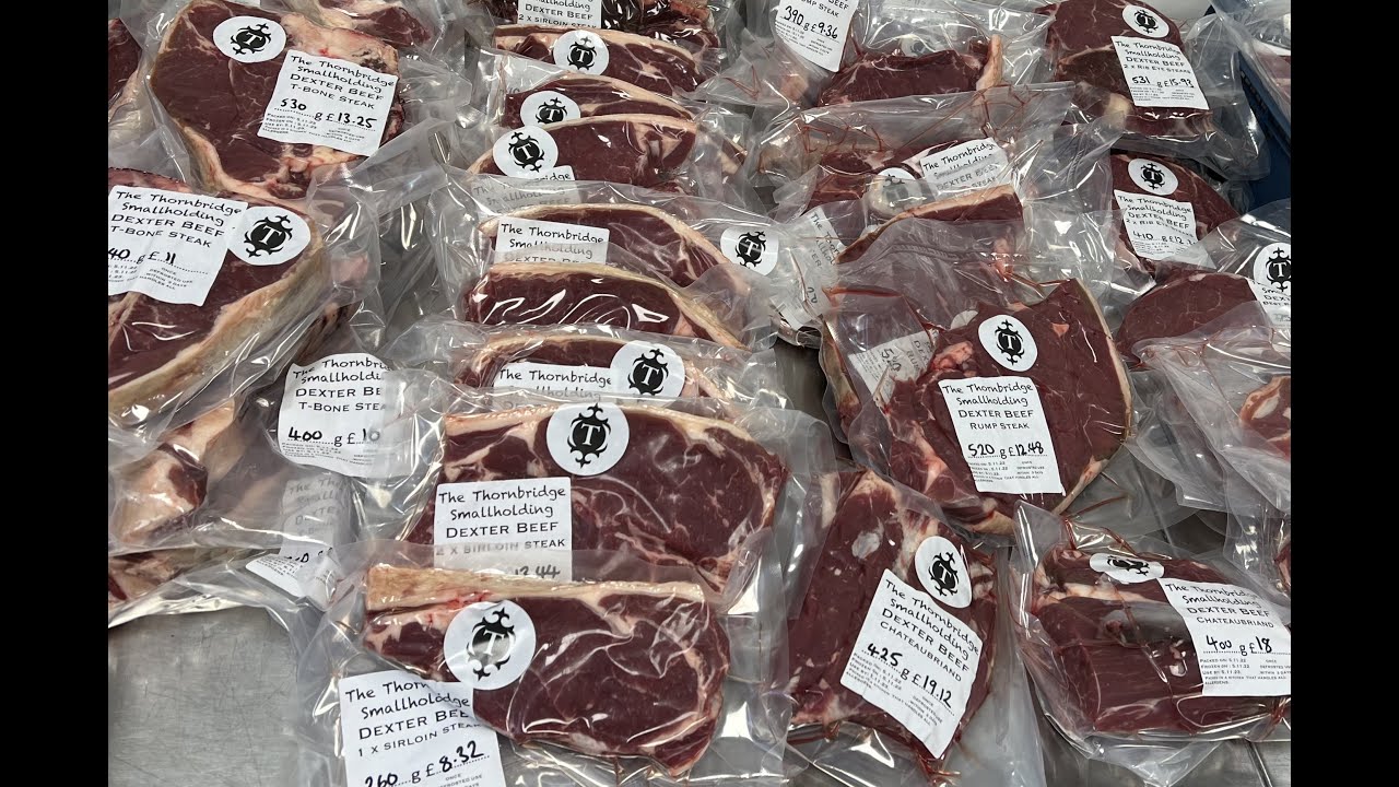 Dexter beef butchery in the Peak District National Park