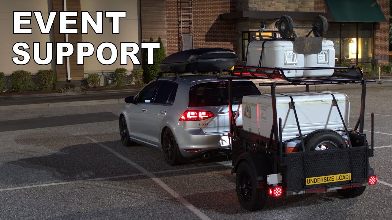 UTILITY TRAILER TOUR AND BIKE EVENT SUPPORT SETUP