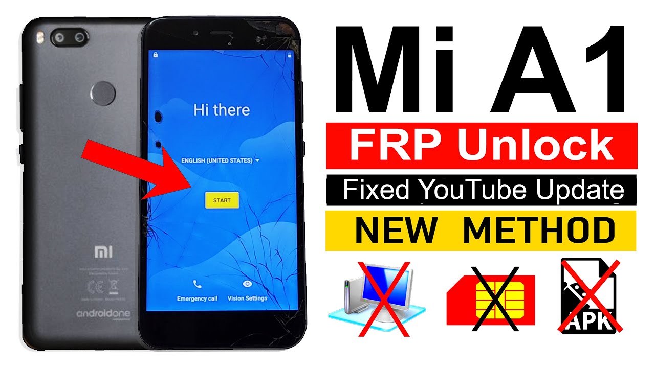 Xiaomi Mi A1 Google Account Bypass (Asking YouTube Update) | New Method 🚀2024 (No PC)