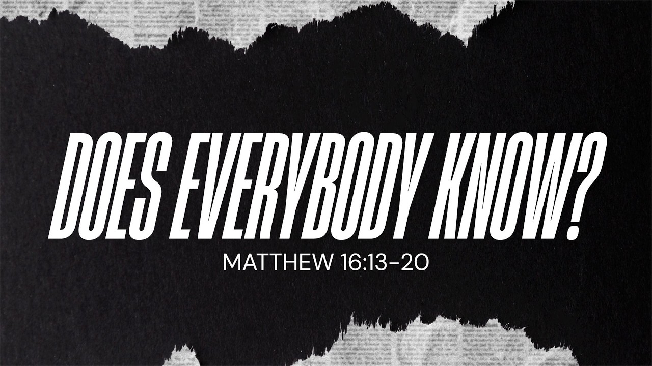 Does Everybody Know | Pastor Eric Hawthorne
