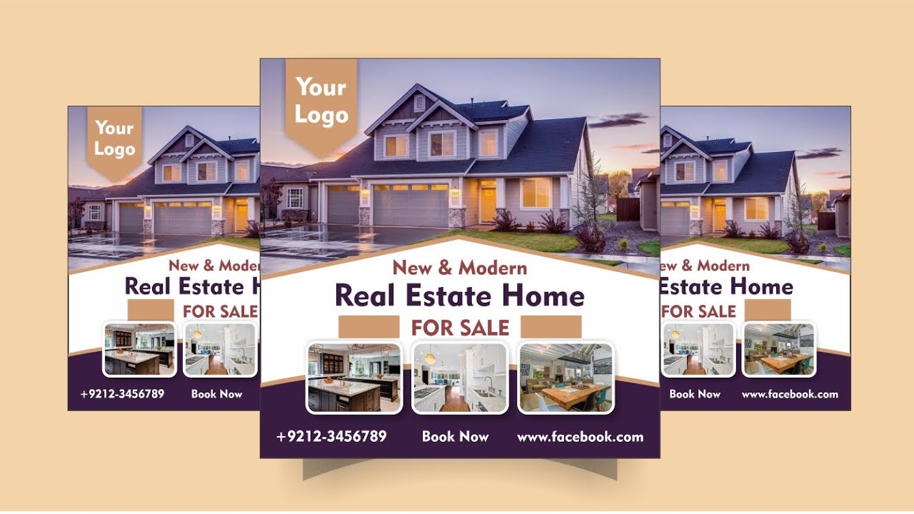 How to design real estate post in coreldraw | Real estate post kaise banaye