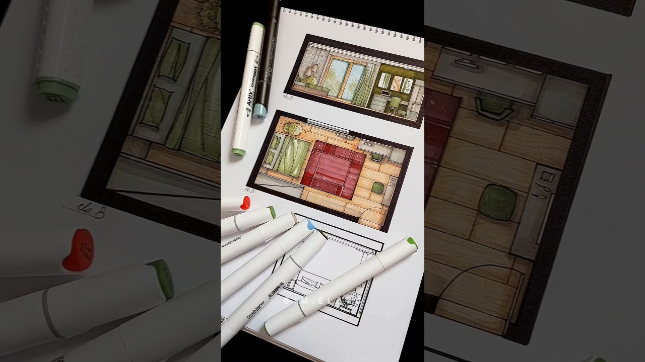 Plan Rendering 👀 what do you think about it? #art #marker #design #render #sketch #architecture