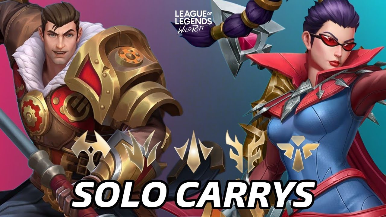 LOS MEJORES CAMPEONES SOLO CARRYS DEL PARCHE 7.0C DE WILD RIFT Y SUS BUILDS 🔥 