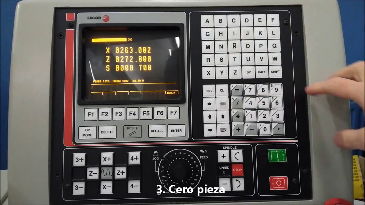 CNC FAGOR 8025T puesta en marcha