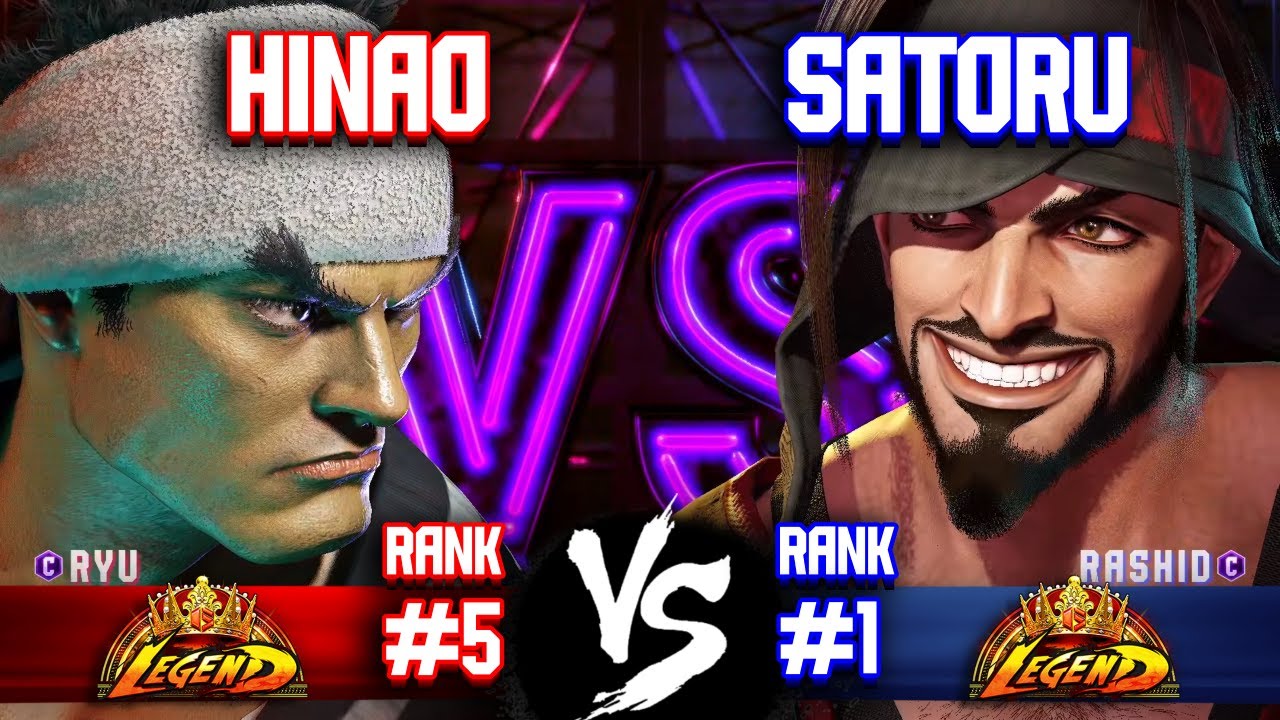SF6 ▰ HINAO (#5 Rank Ryu) vs SATORU (#1 Rank Rashid) ▰ High Level Gameplay