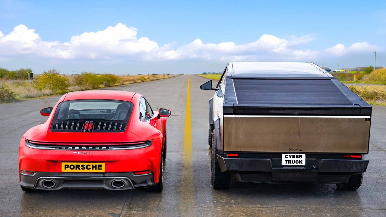 Nuevo Porsche 911 vs Cybertruck: ARRANCONES