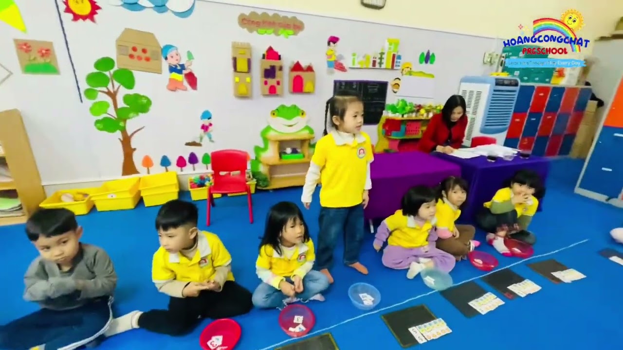 Tiết học toán đếm đến 5, nhận biết số 5