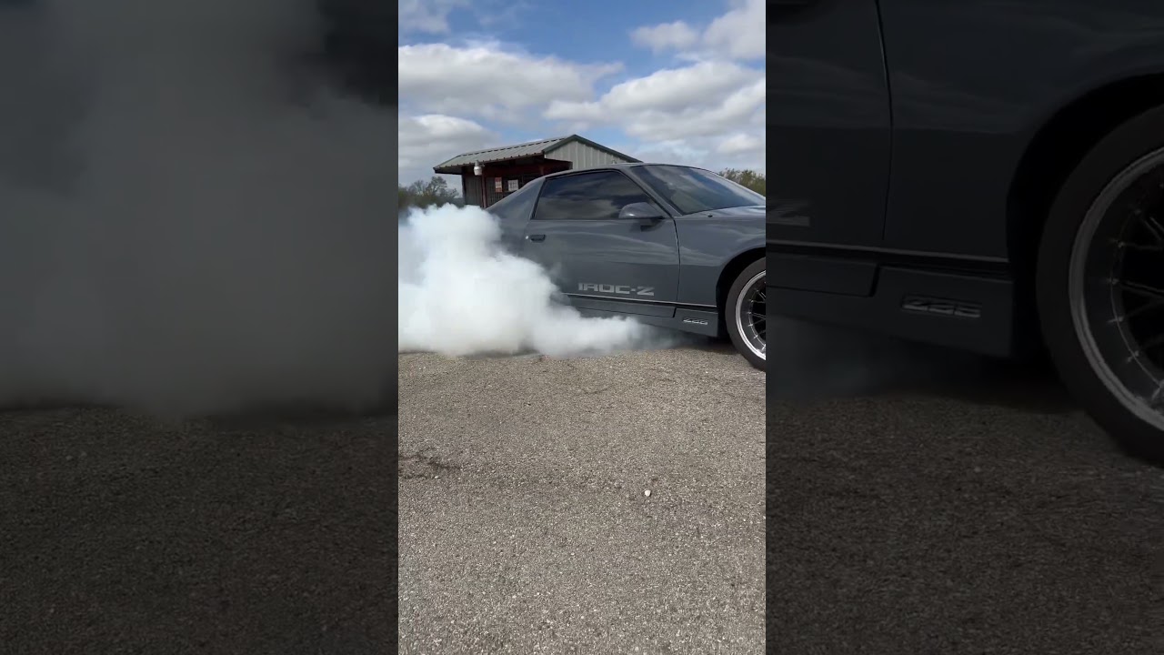 LS Swapped IROC Camaro burnout 💨 #burnout #camaro #iroc #lsswap #protouring #texas #fbody #lsx