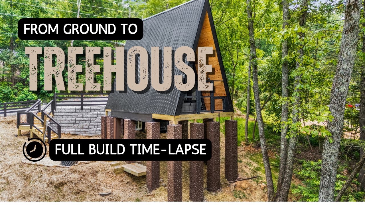 Building a Treehouse in the Mountains | Satisfying Time-Lapse