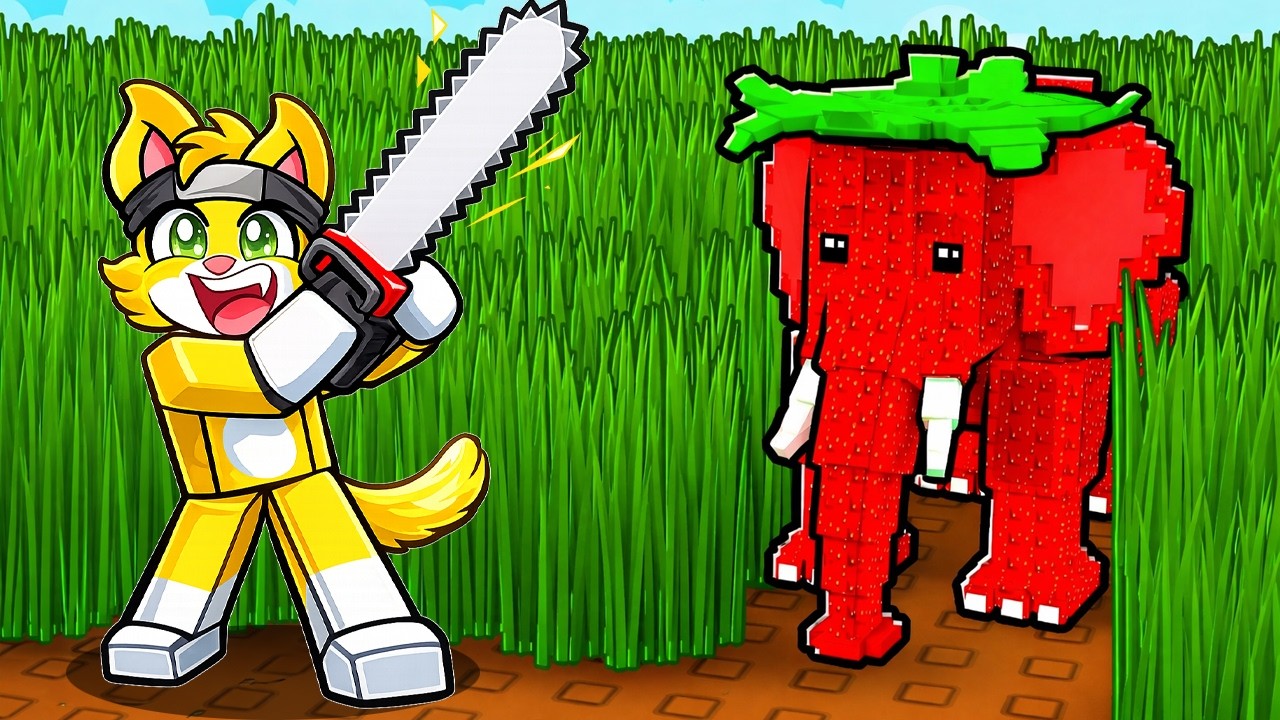 CORTA el PASTO para salvar BRAINROTS en Roblox!