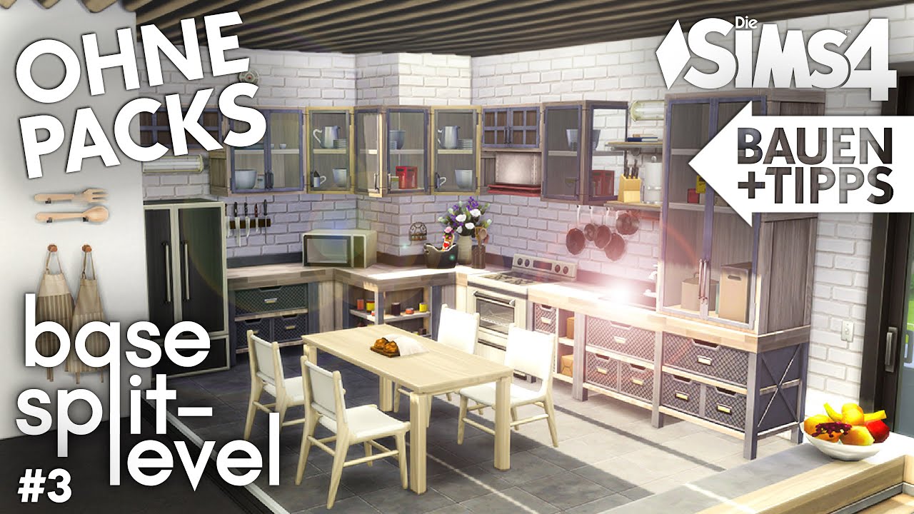 Küche: Die Sims 4 Haus bauen ohne Packs | Base Split-Level #3 (deutsch)