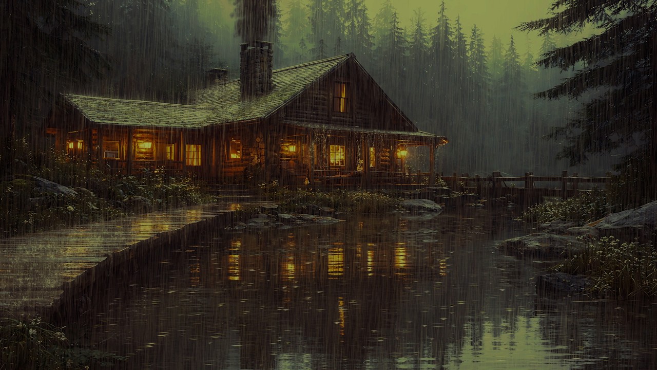 Fall Asleep Fast 🌧️ Powerful Rainstorm in the Midnight Woods