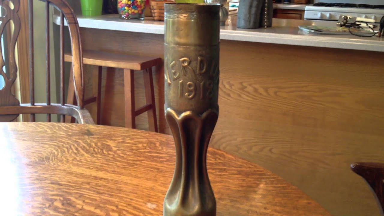 Trench Art World War 1 1918 shell with value 14 inches