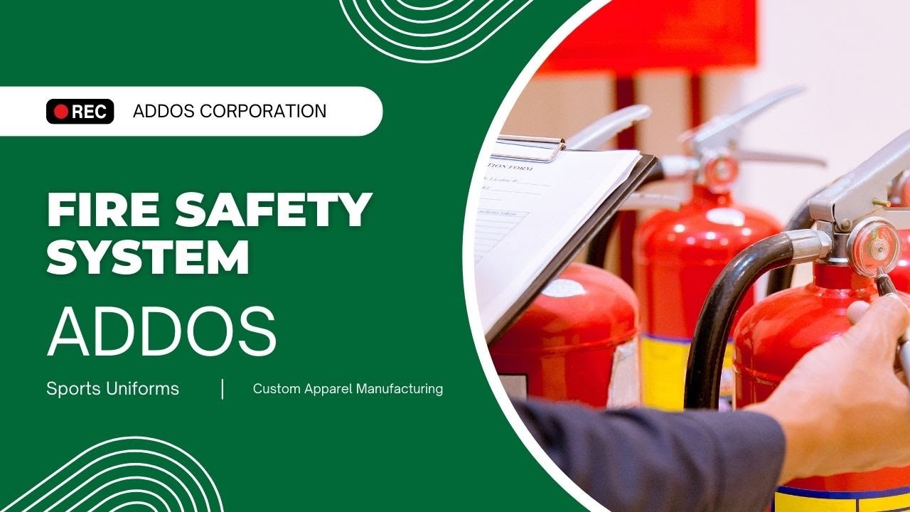 Fire Safety System Addos Corporation. #CustomApparel #sportsuniforms