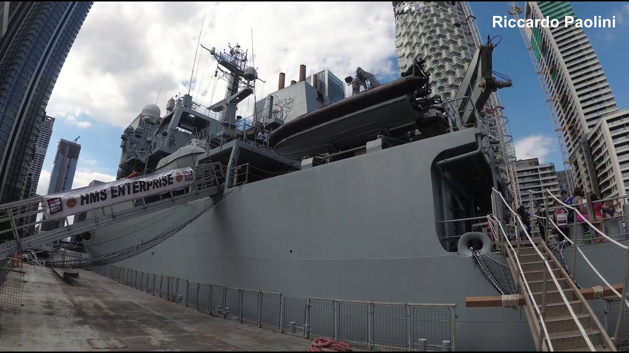 HMS Enterprise H88 visits London, Royal Navy