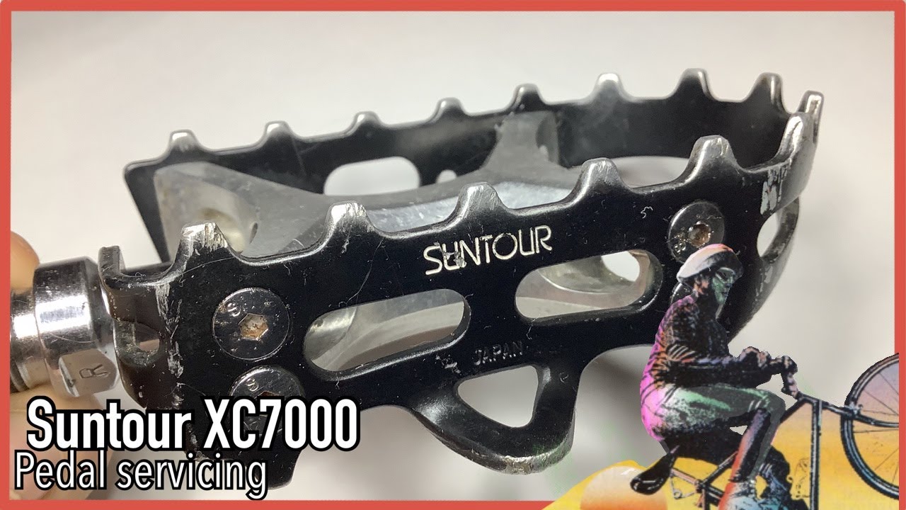 Suntour XC7000 pedal service overhaul dissembled