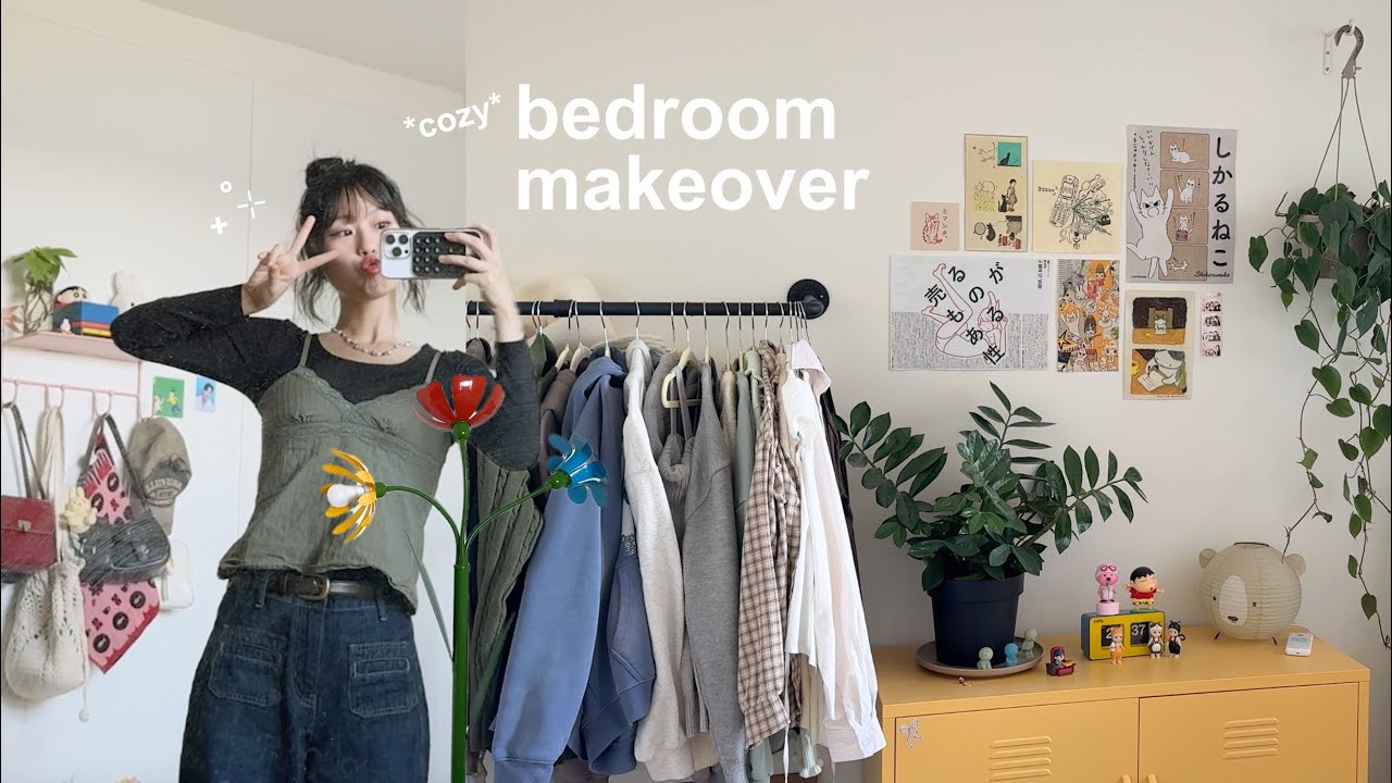 aesthetic & cozy room makeover. 🌱