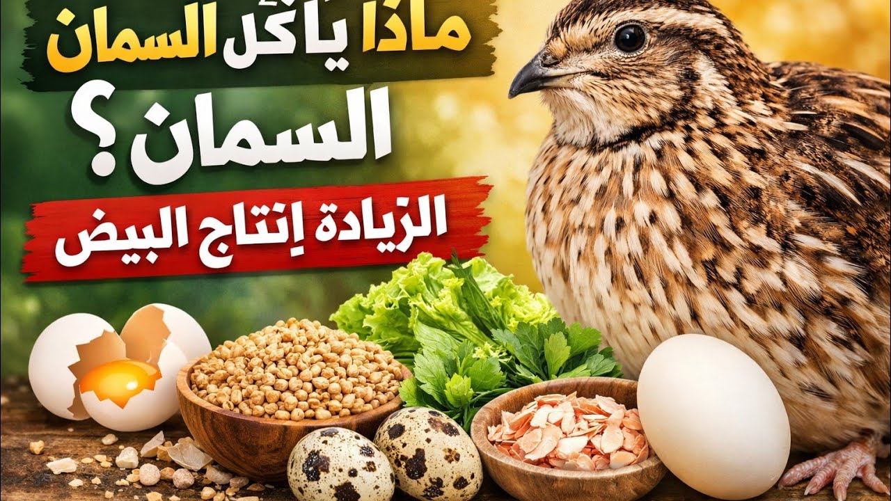 ماذا يأكل طائر السمان؟ الغذاء المثالي لزيادة إنتاج البيض 🥚
