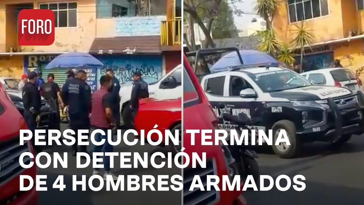 Detienen a 4 hombres armados tras persecución en Ecatepec - Las Noticias