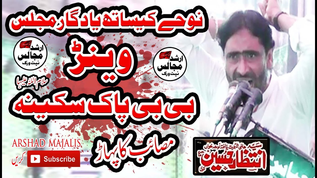 zakir syed intizar hussain naqvi | noha | bibi sakina sa | best majlis | 2024 | arshad majalis |
