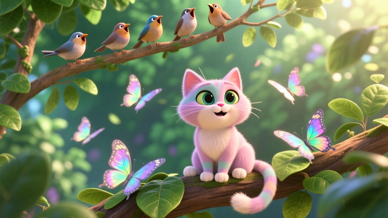 Lulu Cat’s Tree Adventure | Playful Climbing Song for Kids | Fun Animal Nursery Rhyme