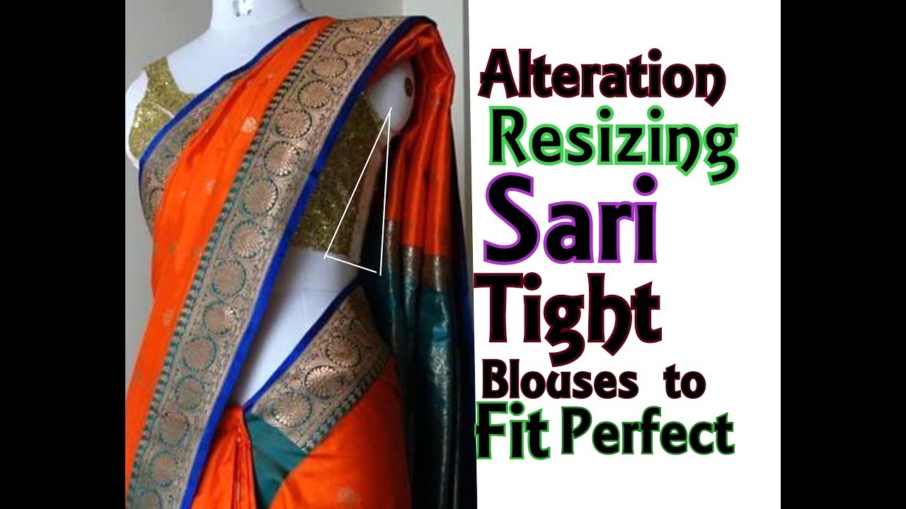 Alteration /Resizing  Tight BLOUSE  to Fit Perfectly in Professional Style| Convert OLD 2 NEW -  3