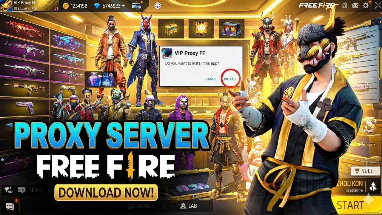 🔴 FREE FIRE PROXY SERVER DOWNLOAD 2026 😱 | GET ALL RARE BUNDLES & MAX EVO GUNS | 100% WORKING TRICK!