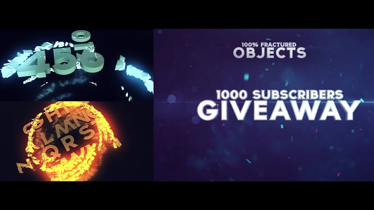 1000 SUBSCRIBERS GIVEAWAY ( Free Element 3d Fracture pack )
