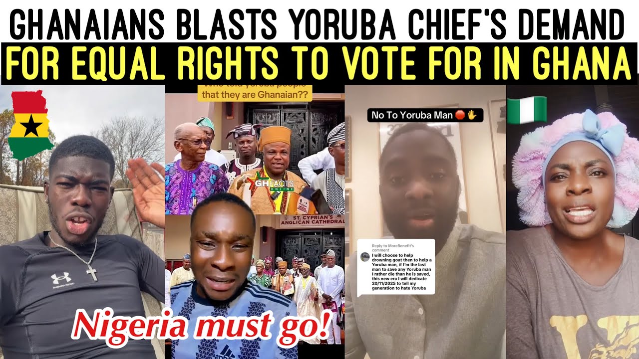 E DON HAPPEN‼️ GHANA YOUTHS BLASTS YORUBA LEADER THAT DEMANDS EQUAL RIGHTS TO VOTE IN GHANA 