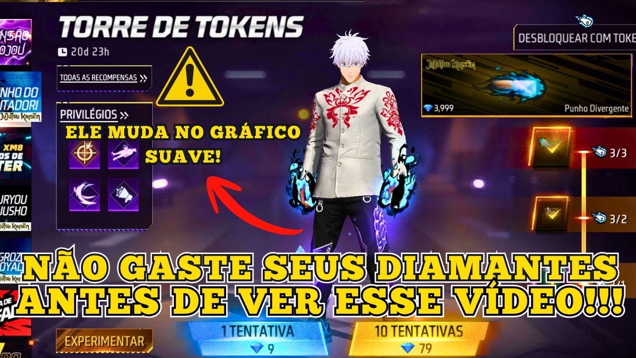 PEGANDO O NOVO PUNHO MAIS BONITO DO FREE FIRE! PUNHO DIVERGENTE🔥 ALERTA PRA QUEM JOGA NO SUAVE!