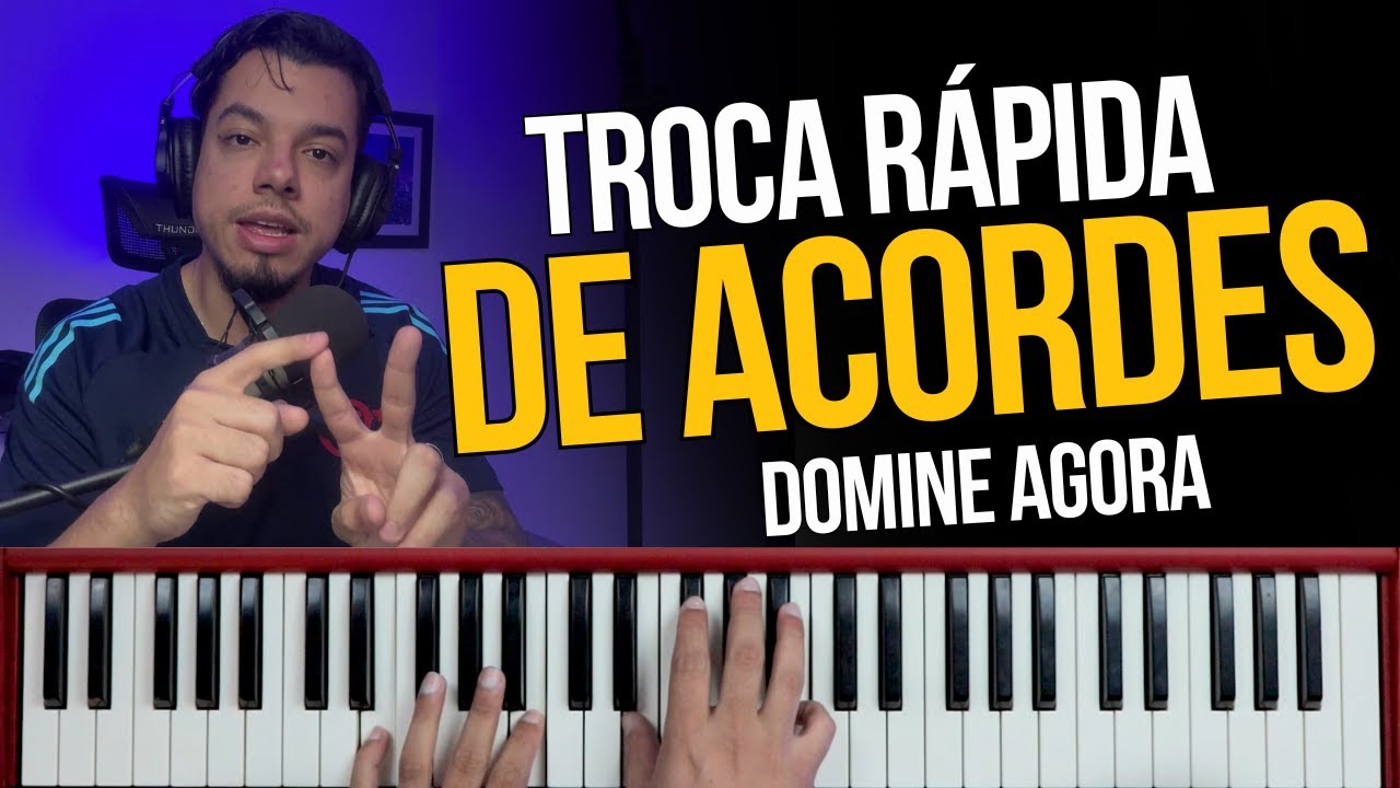 O truque para MUDAR DE ACORDE com RAPIDEZ nas músicas - Aula de Teclado