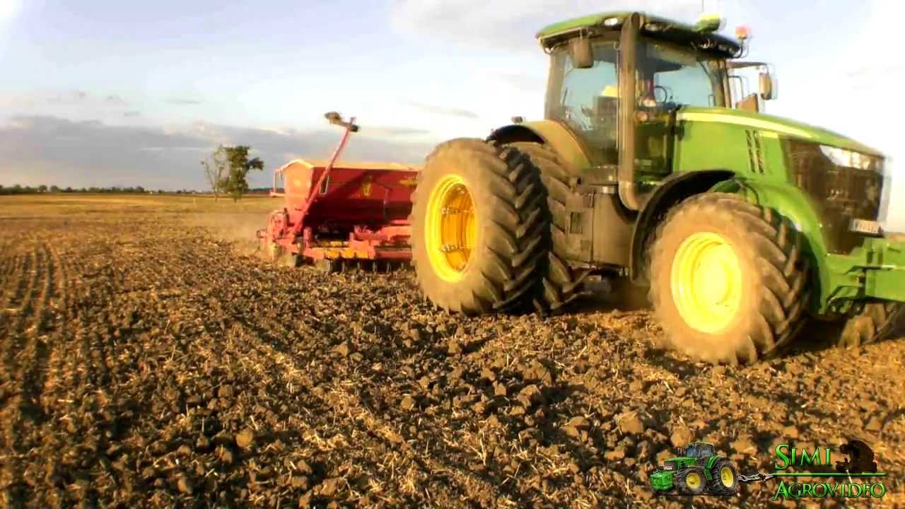 John Deere 7230R и Vaderstad Rapid 400S Посев рапса
