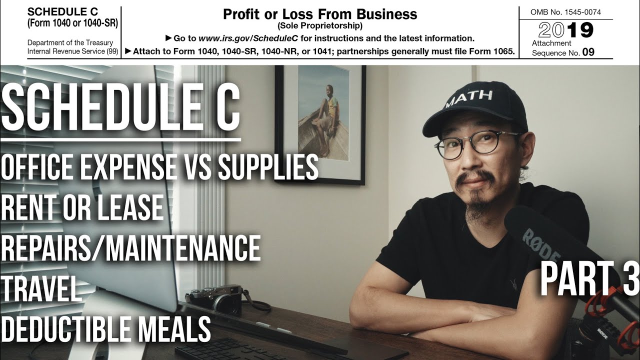 SCHEDULE C - Office Expense, Supplies, Travel, Deductible Meals // Tax for Photographers